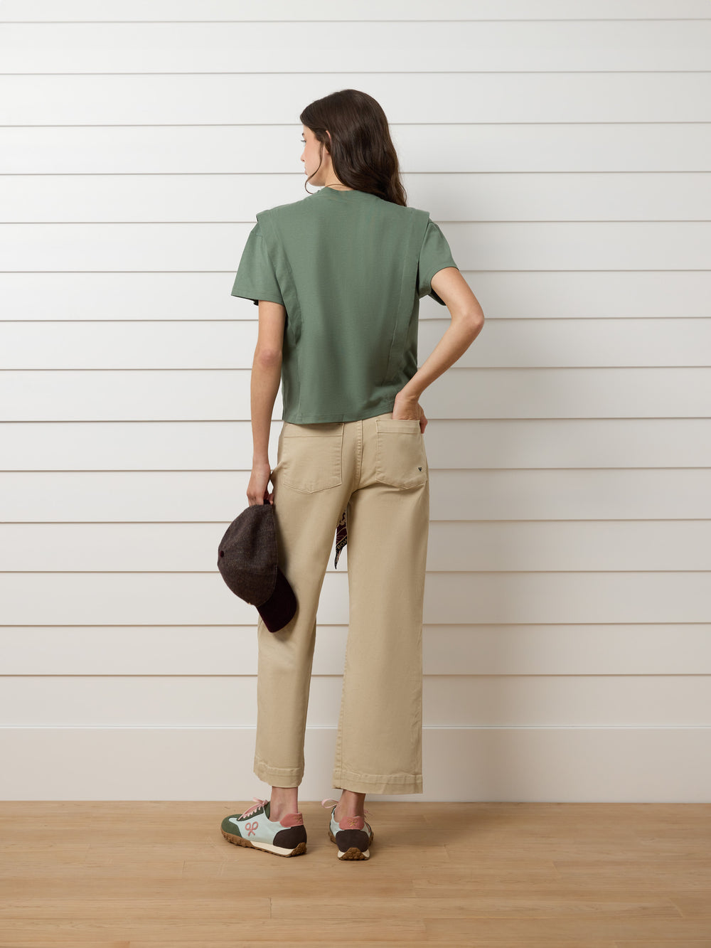 T-shirt mulher ombreiras verde