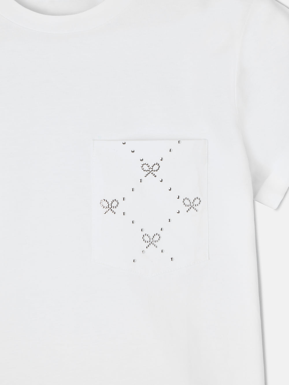 Camiseta woman bolsillo raquetas blanca