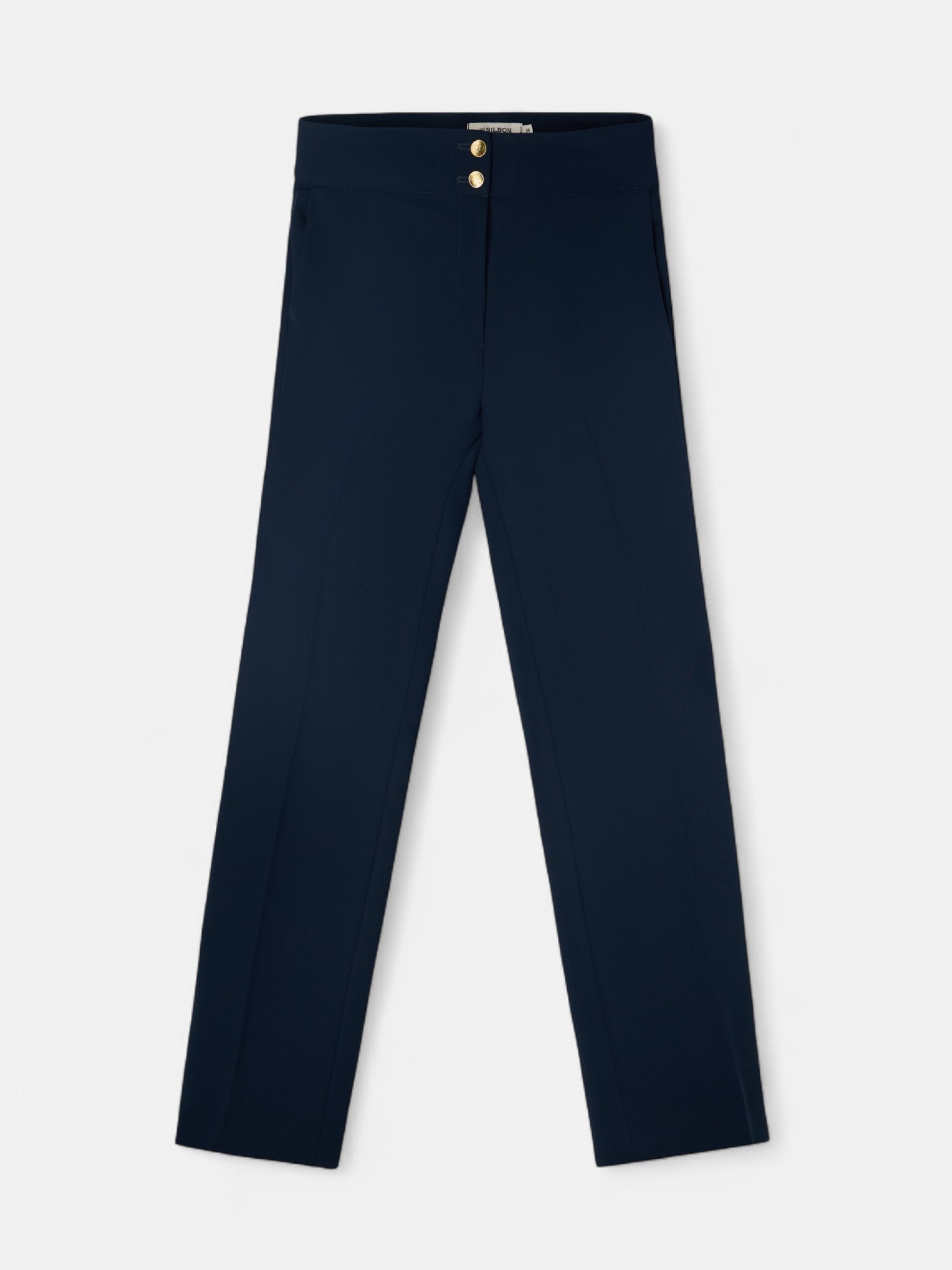 Dress pants with navy satin details