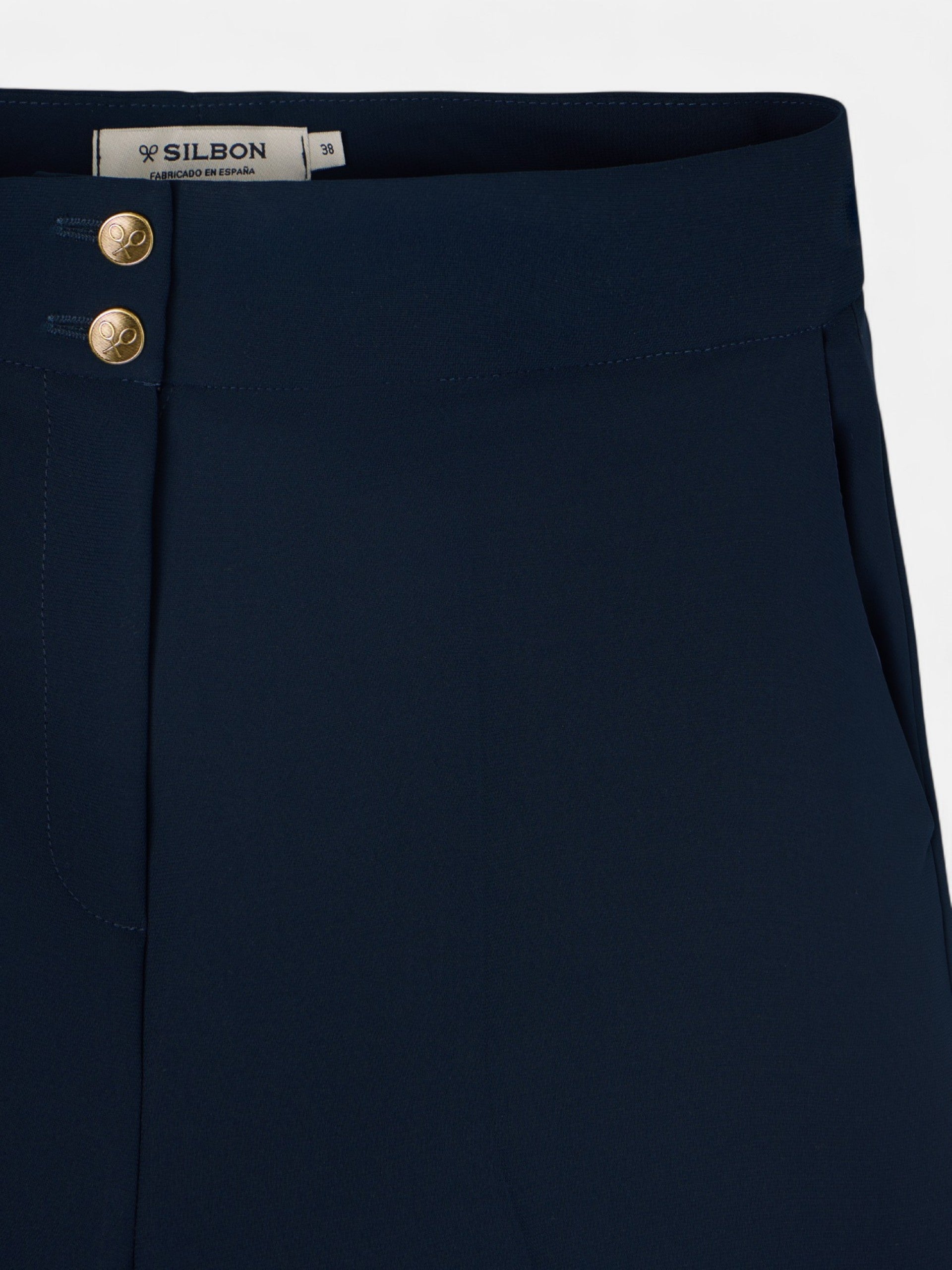 Dress pants with navy satin details