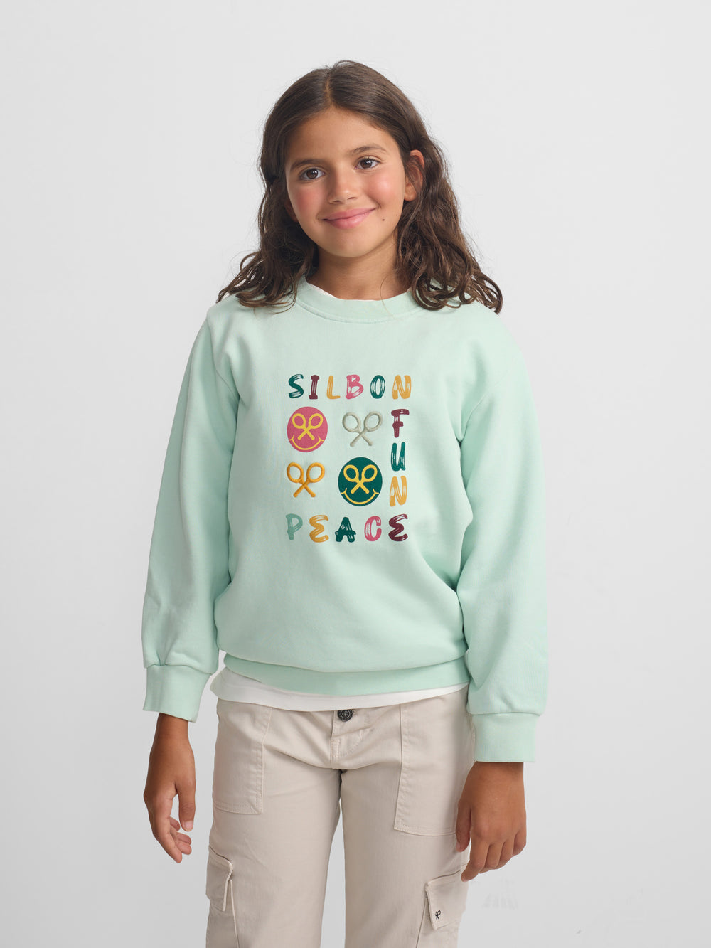 Sudadera girl fun and peace verde