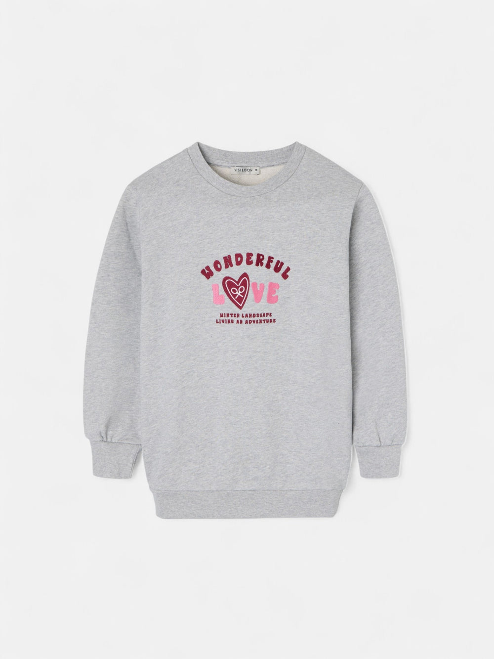 Sudadera girl wonderful love gris
