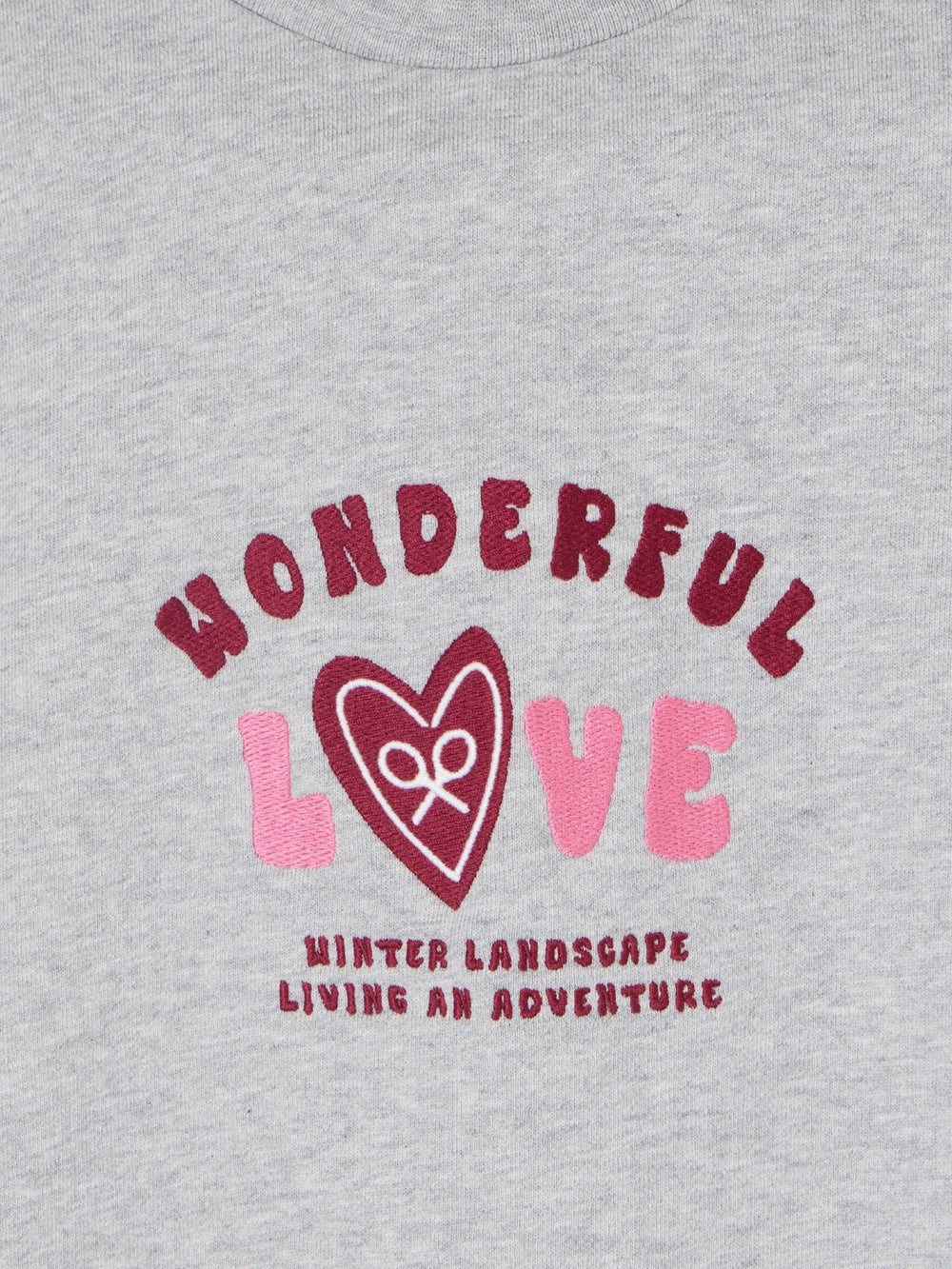 Sudadera girl wonderful love gris