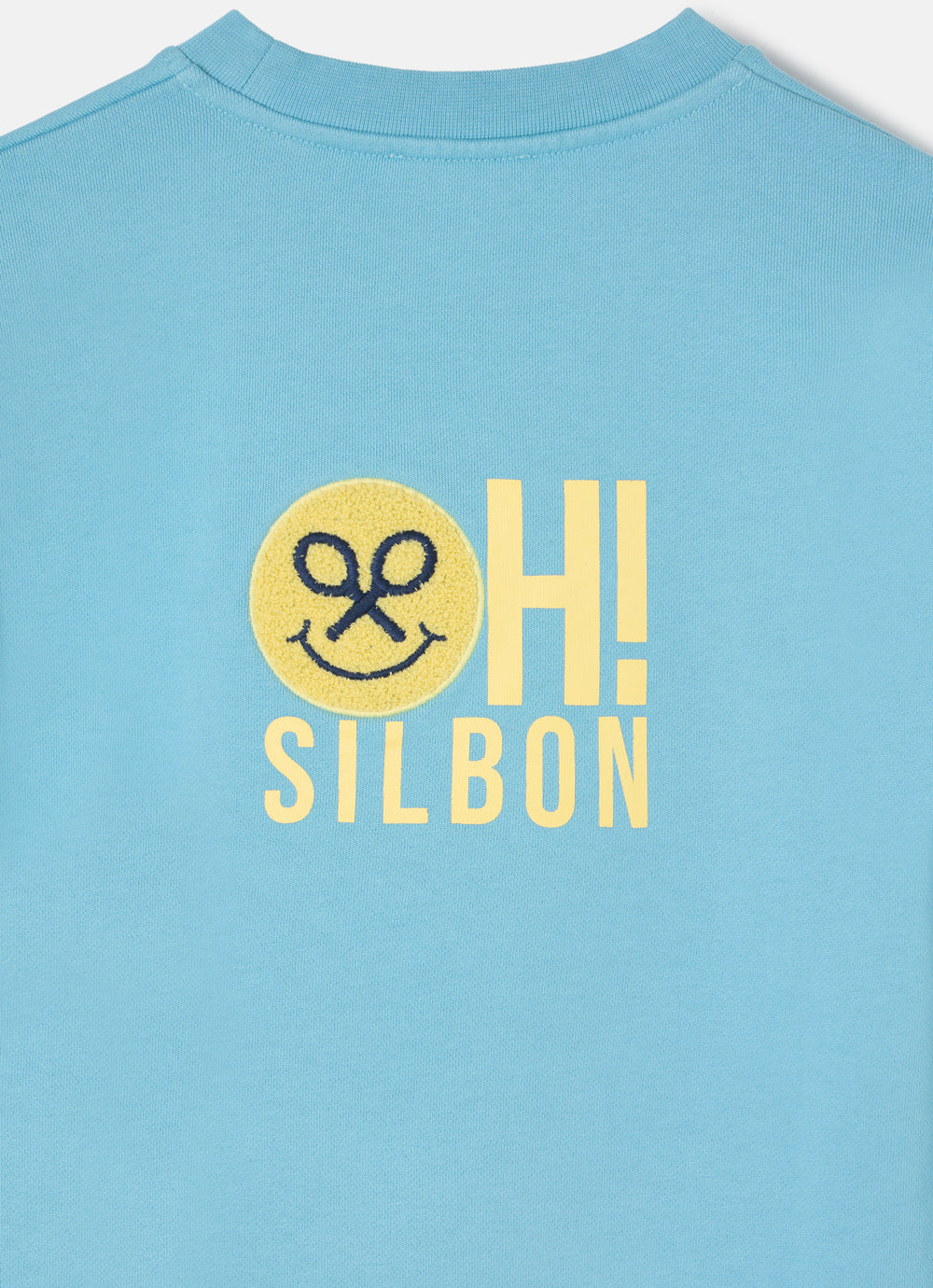 Sudadera girl detalles mangas celeste