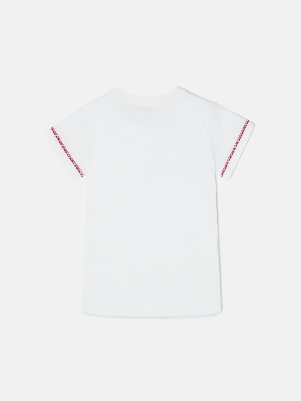 Camiseta girl raqueta etnica multicolor blanca