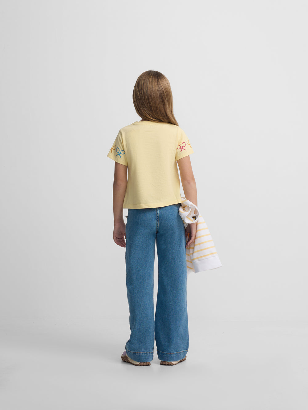 Camiseta girl raquetas multicolor amarilla