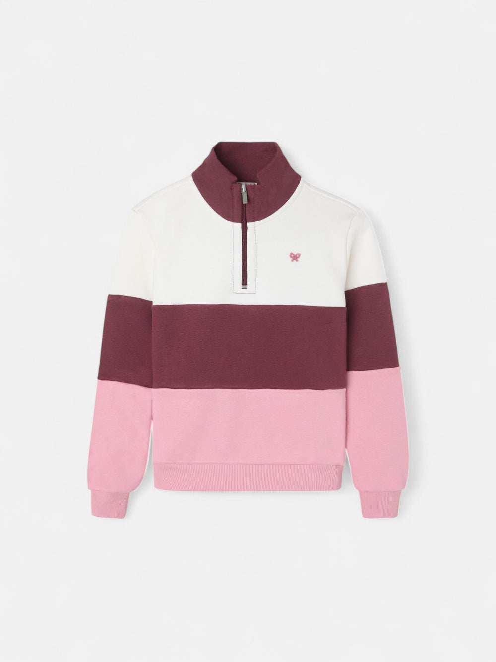 Sudadera girl tricolor rosa y blanca