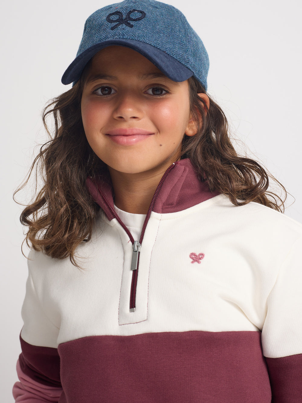 Sudadera girl tricolor rosa y blanca