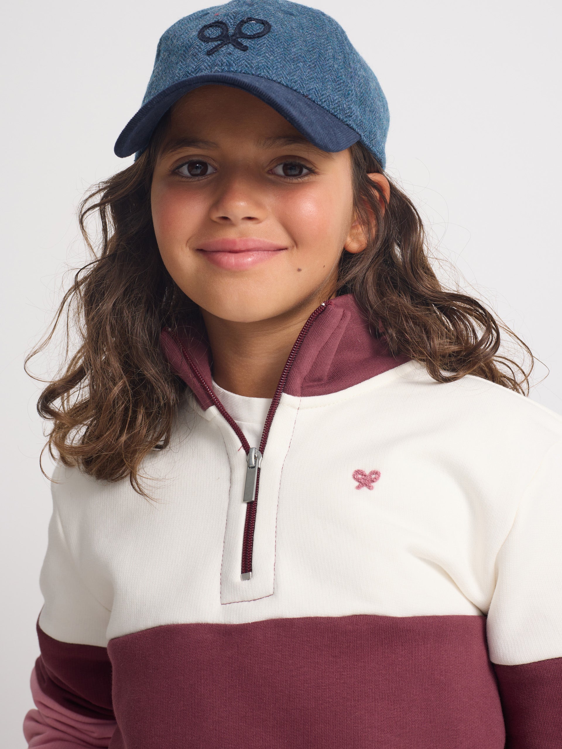 Sudadera girl tricolor rosa y blanca