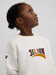 Sweatshirt girl letras silbon cru