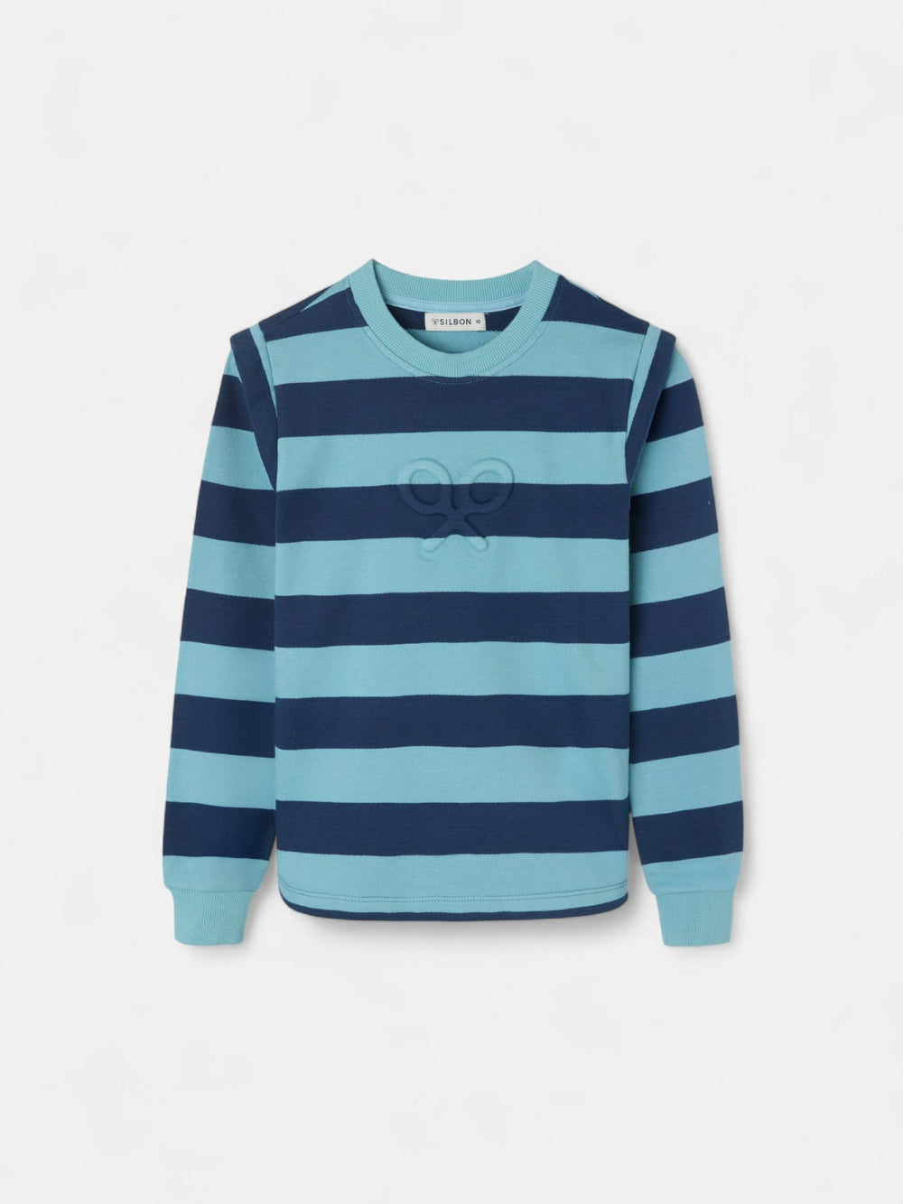 Sudadera girl hombreras rayas azules