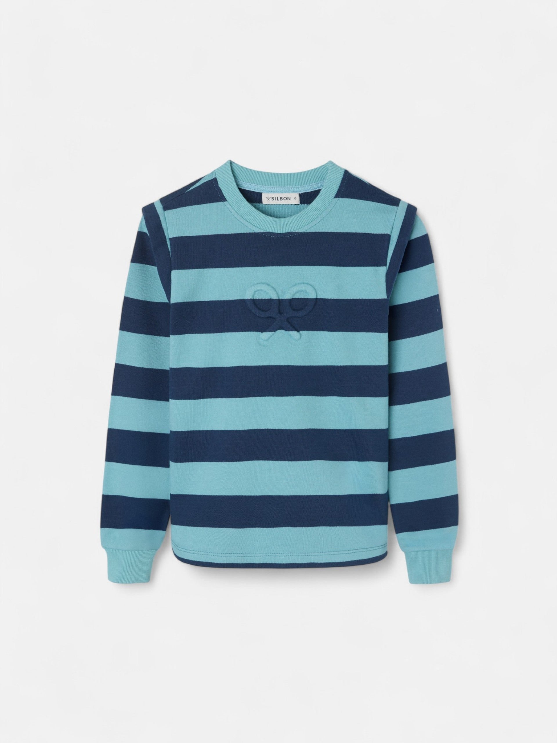 Sudadera girl hombreras rayas azules