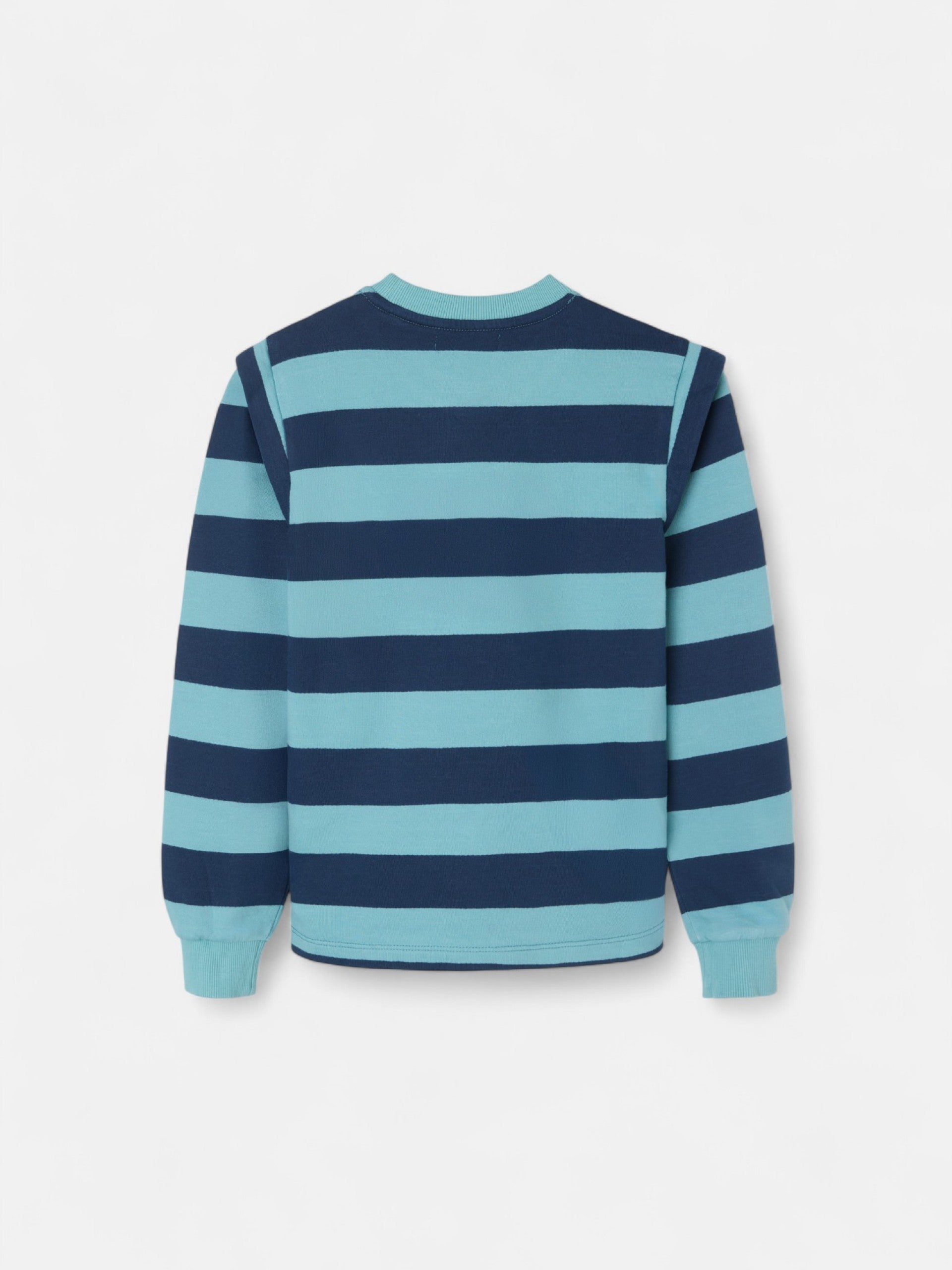 Sudadera girl hombreras rayas azules