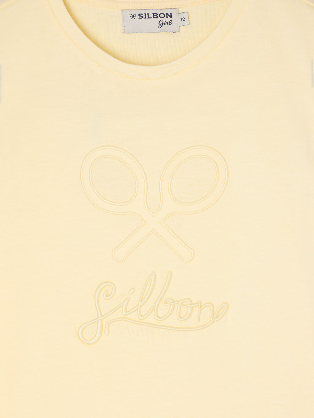 T-shirt clássica amarela para menina