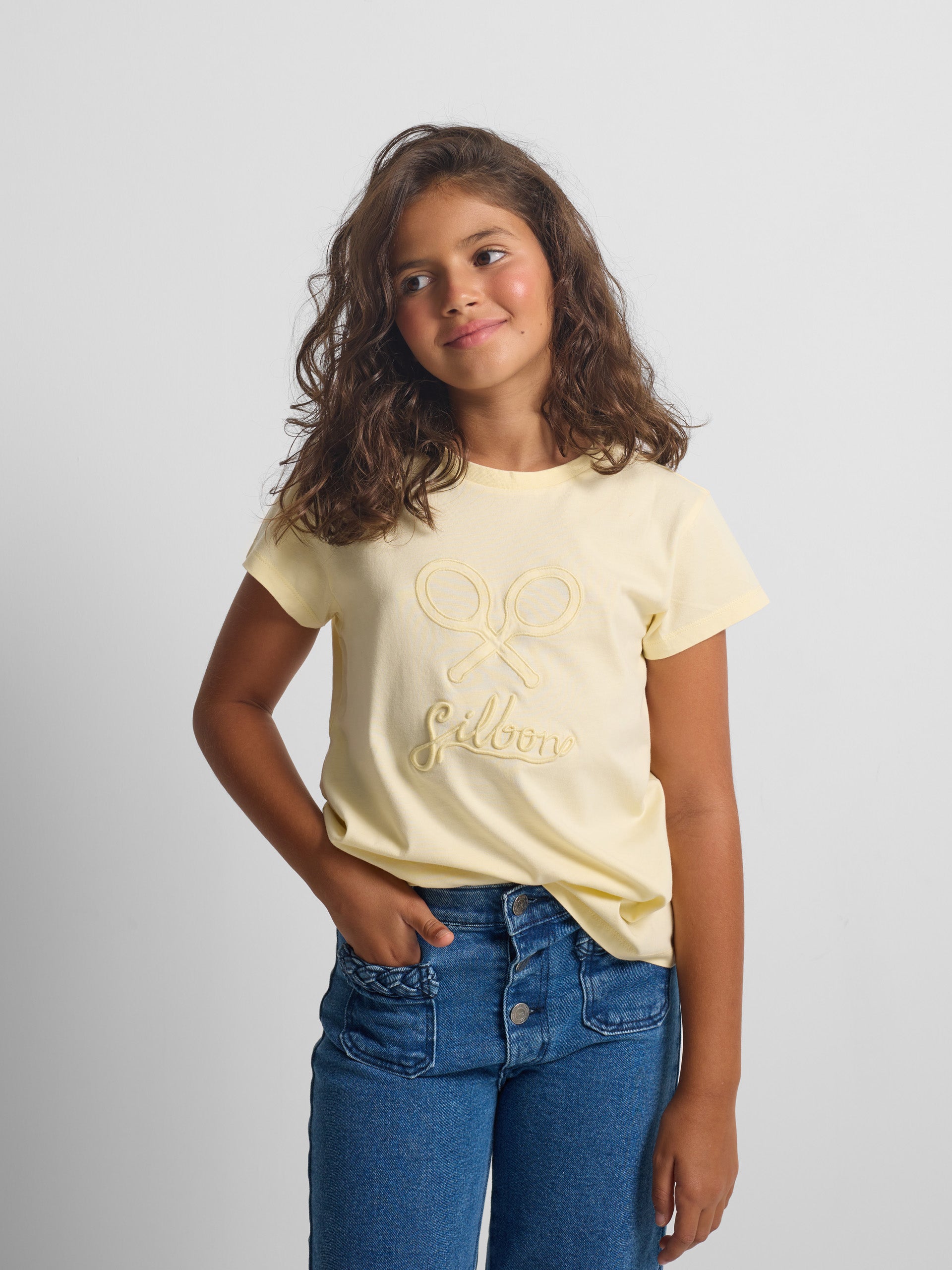 Camiseta girl clasica amarilla