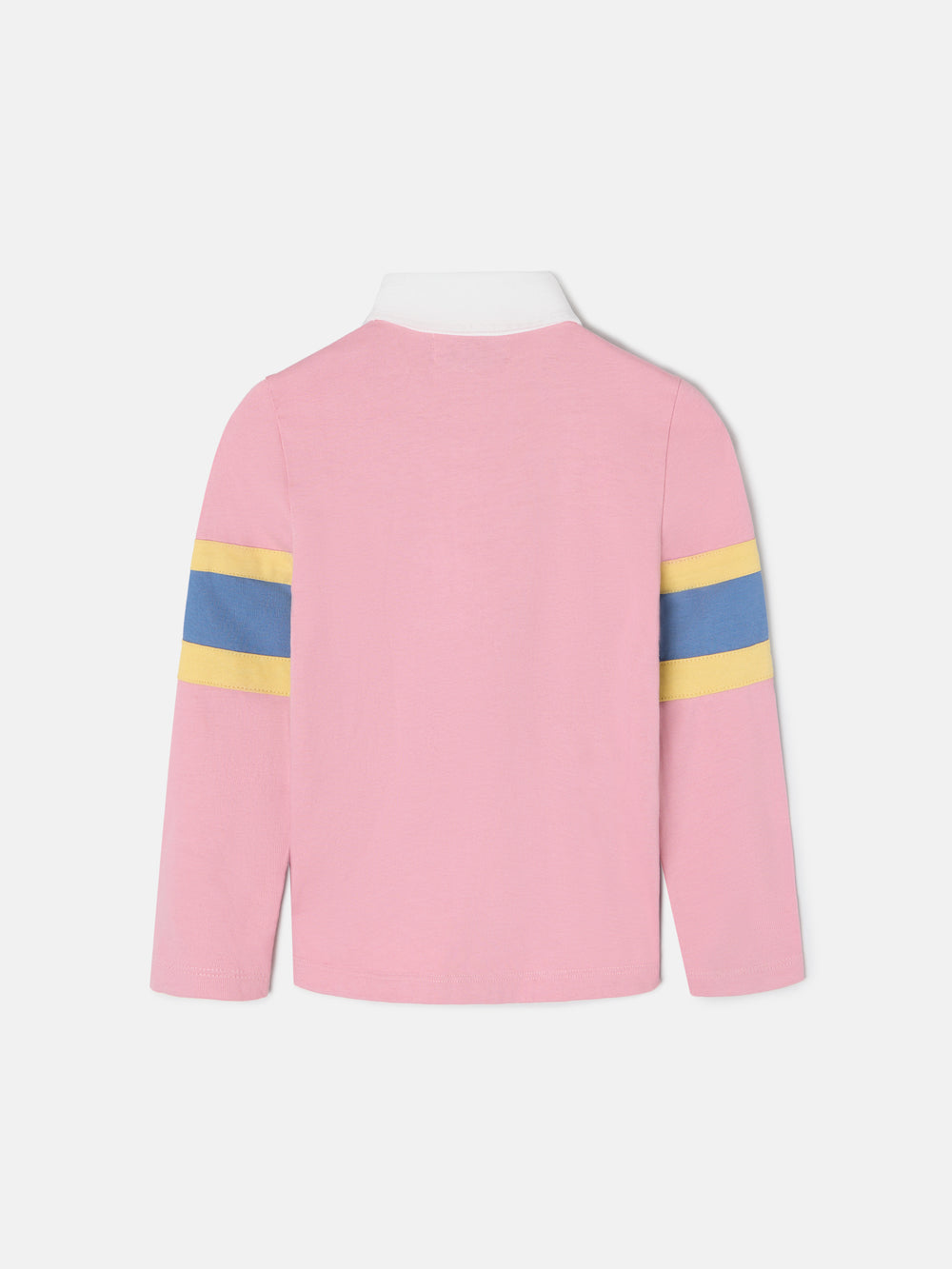 Polo de menina de manga comprida raquete rosa