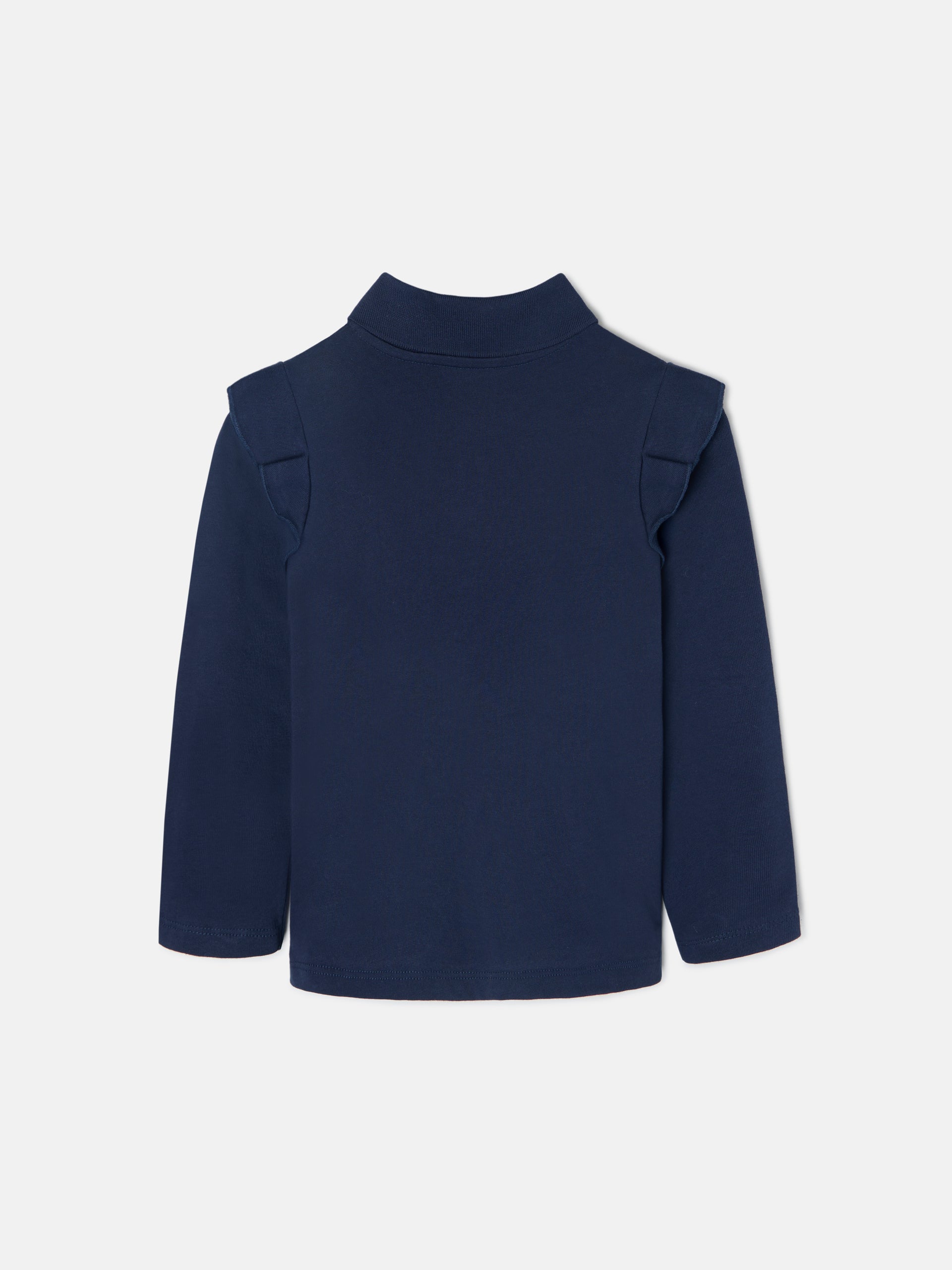 Navy blue long-sleeved polo girl