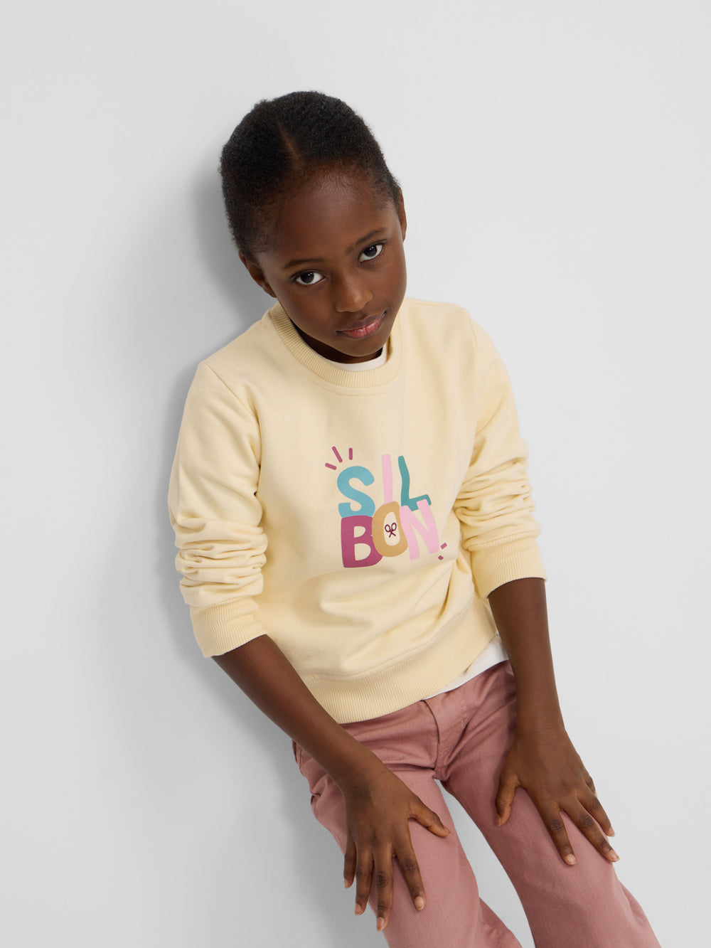 Sudadera girl silbon multicolor amarillo