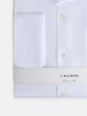 Camisa de vestir easy iron punho duplo branca