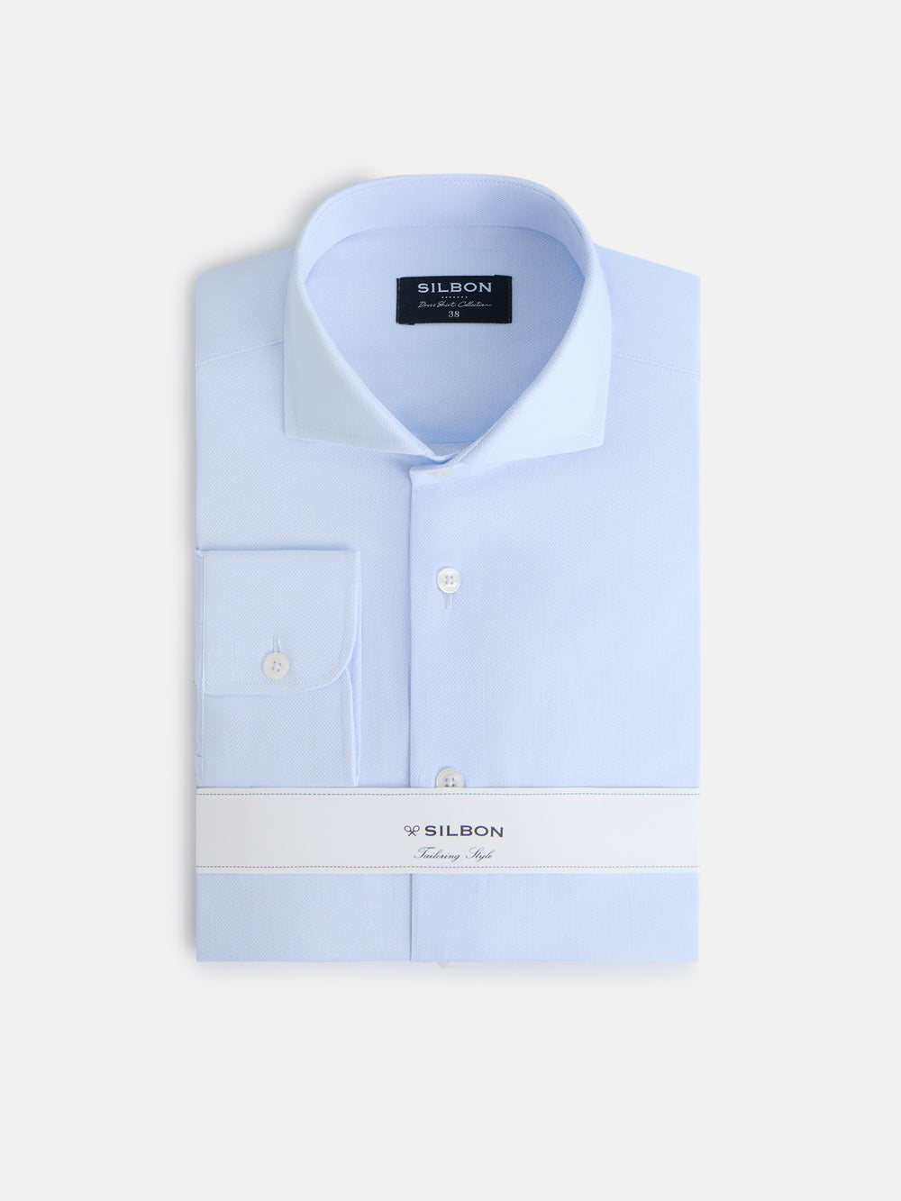 Camisa vestir estructura celeste clara