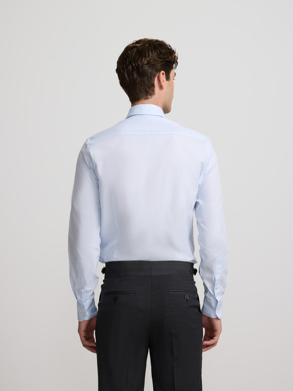 Camisa vestir estructura celeste clara