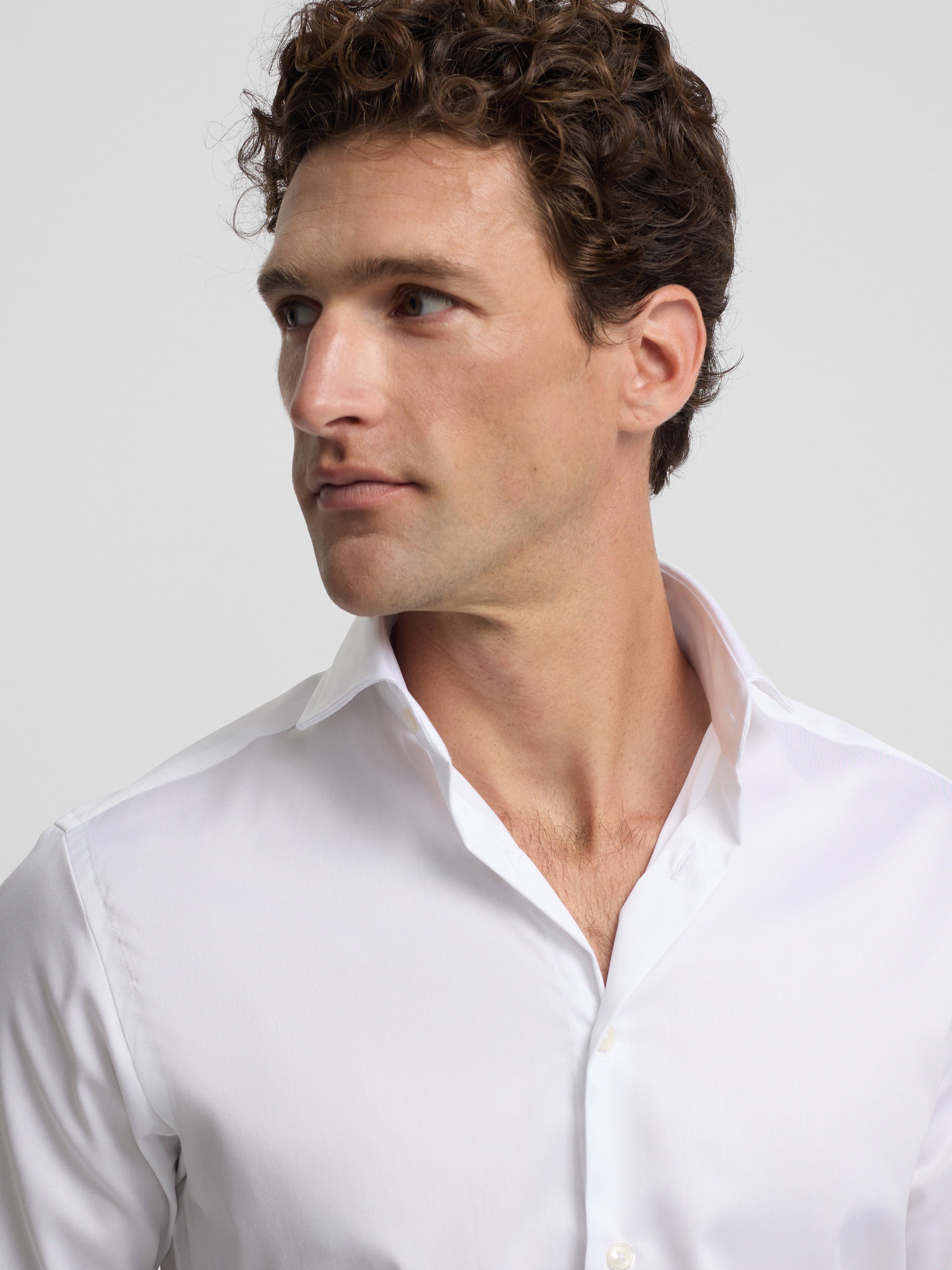 Chemise habillée easy iron poignet simple blanc