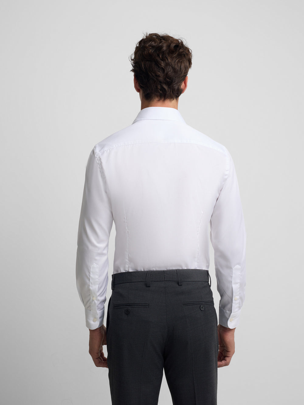 Camisa vestir easy iron puño simple blanca