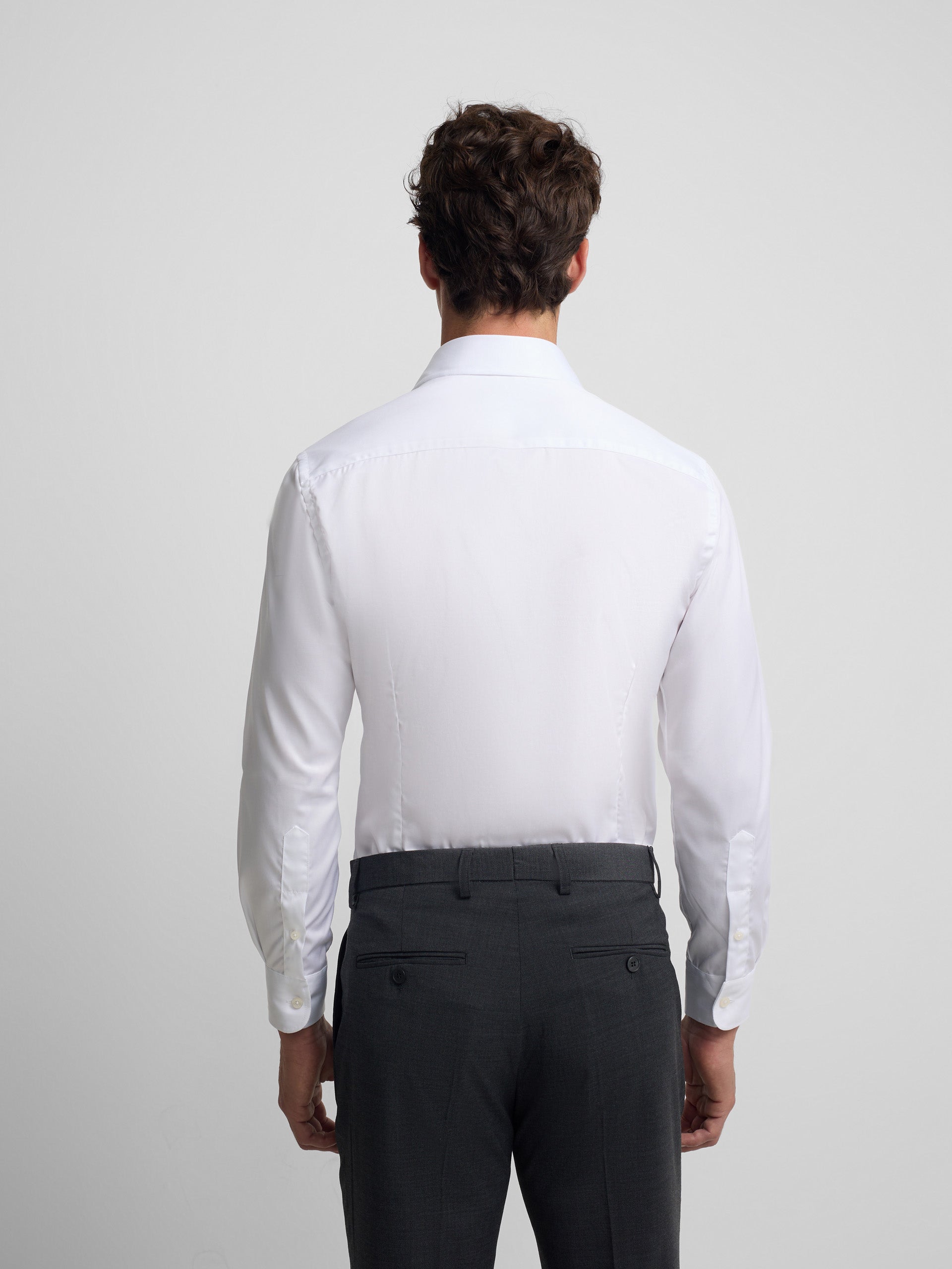 Chemise habillée easy iron poignet simple blanc