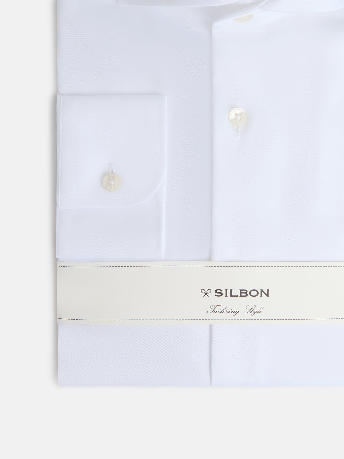 Camisa de vestir easy iron punho simples branca