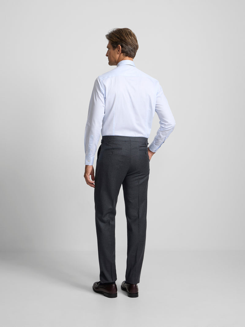 Camisa vestir puño simple celeste clara