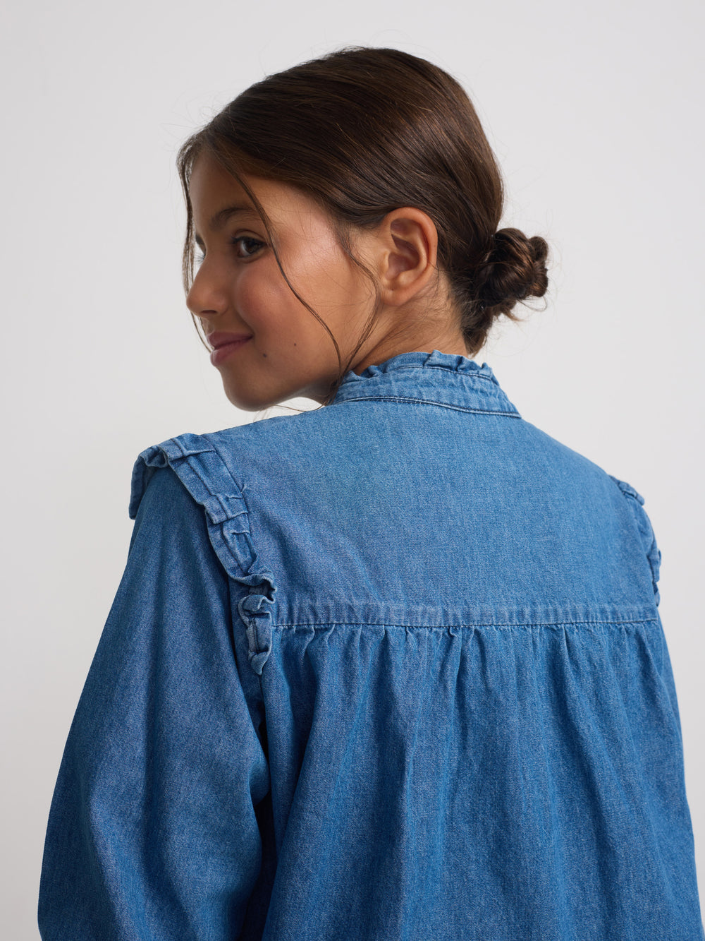 Vestido girl botones denim