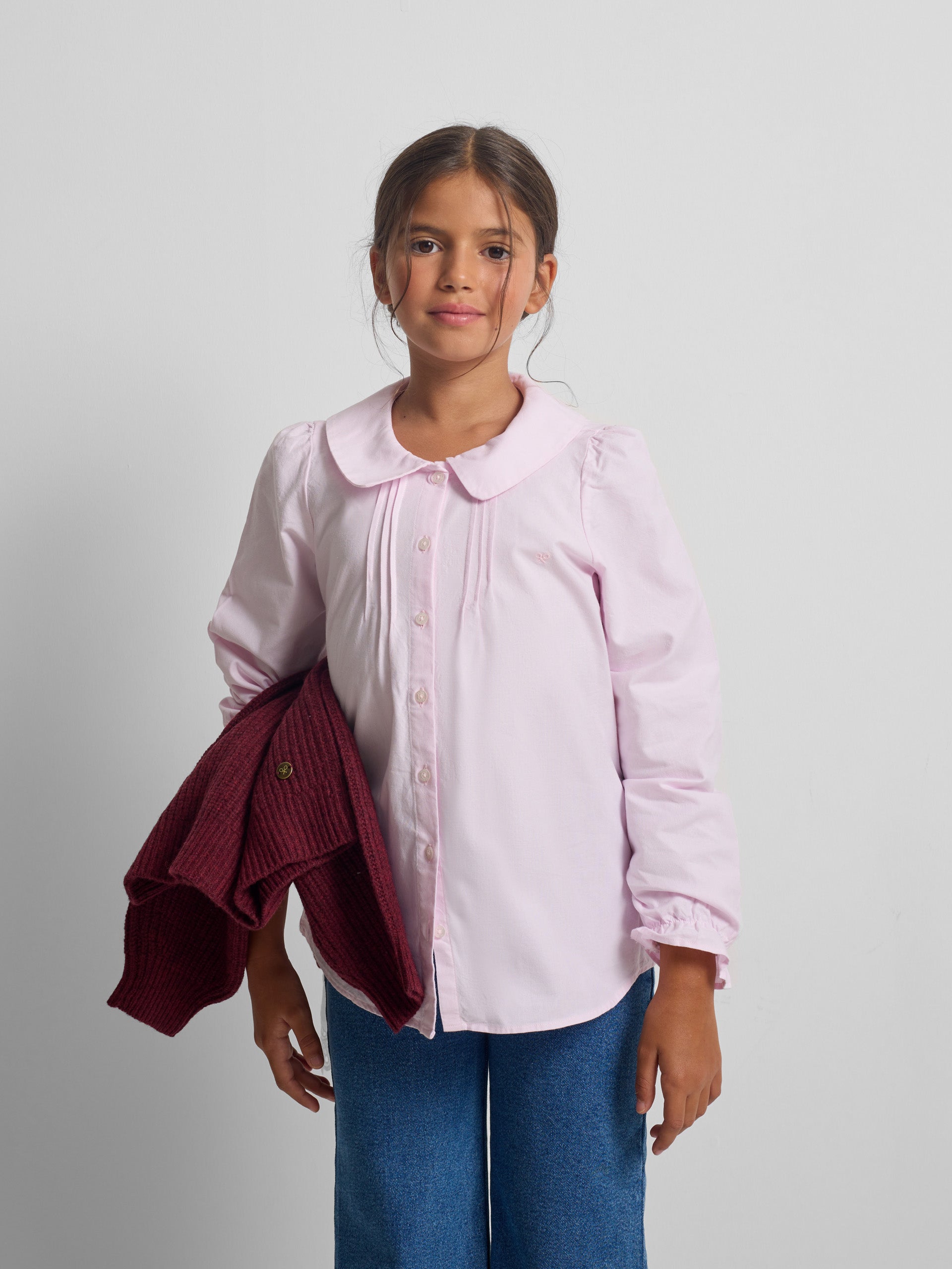 Blusa girl cuello bebe rosa