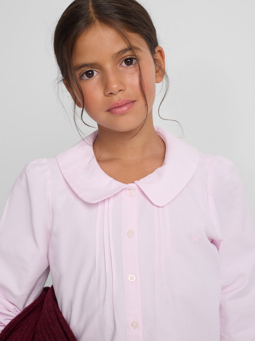 Pink baby collar girl blouse