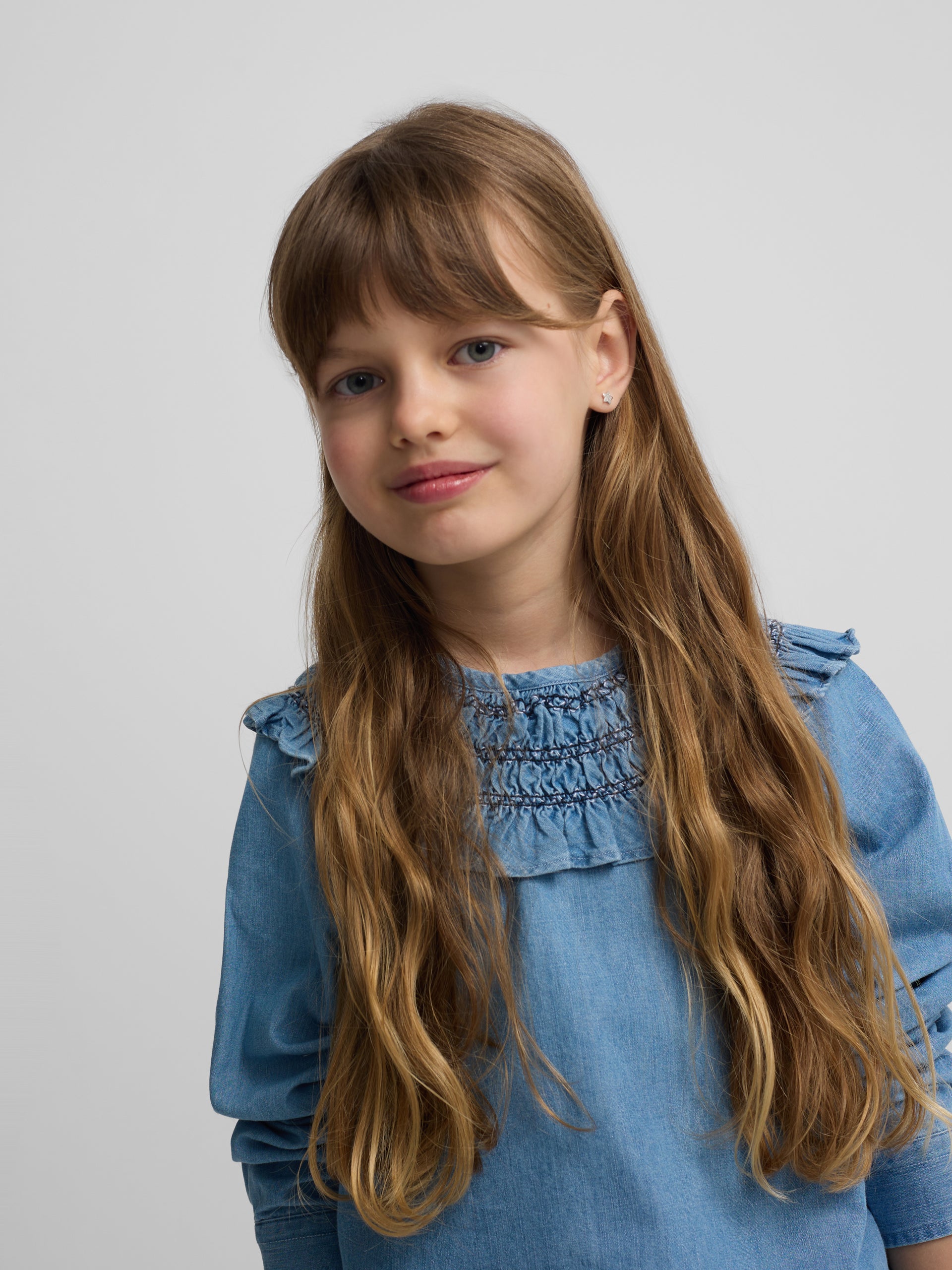 Blusa menina detalhe punho ganga