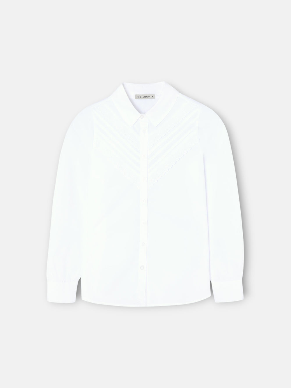 White embroidered girl shirt