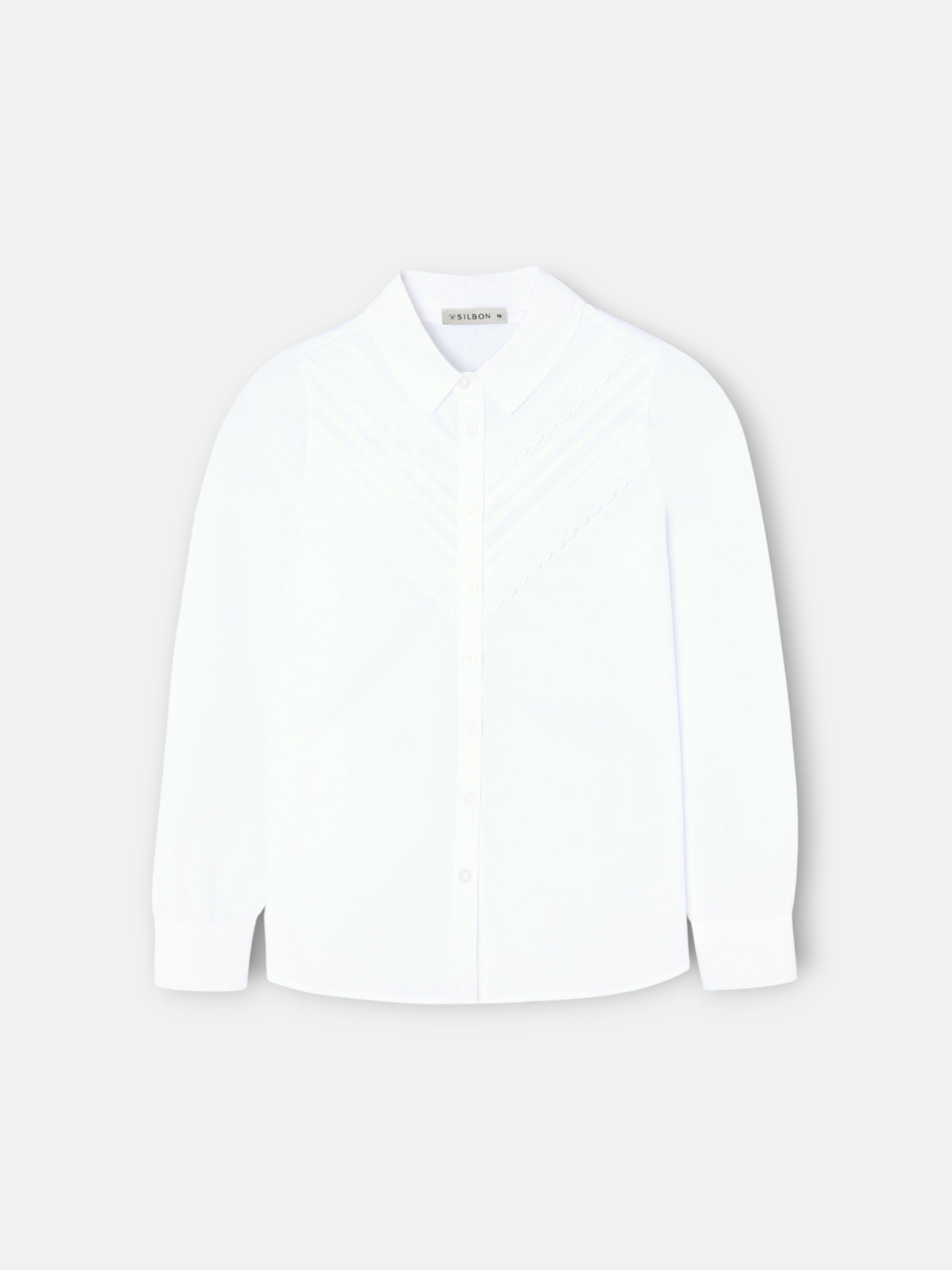 White embroidered girl shirt