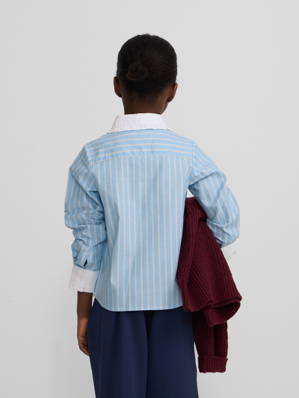 Camisa girl rayas azul y blanca