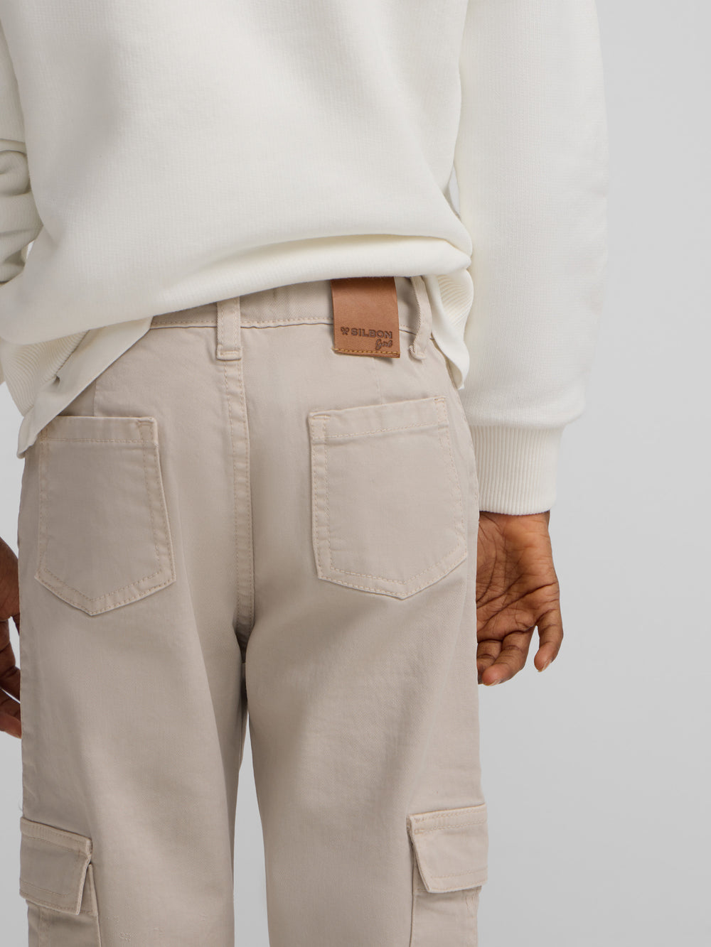 Pantalon girl cargo beige