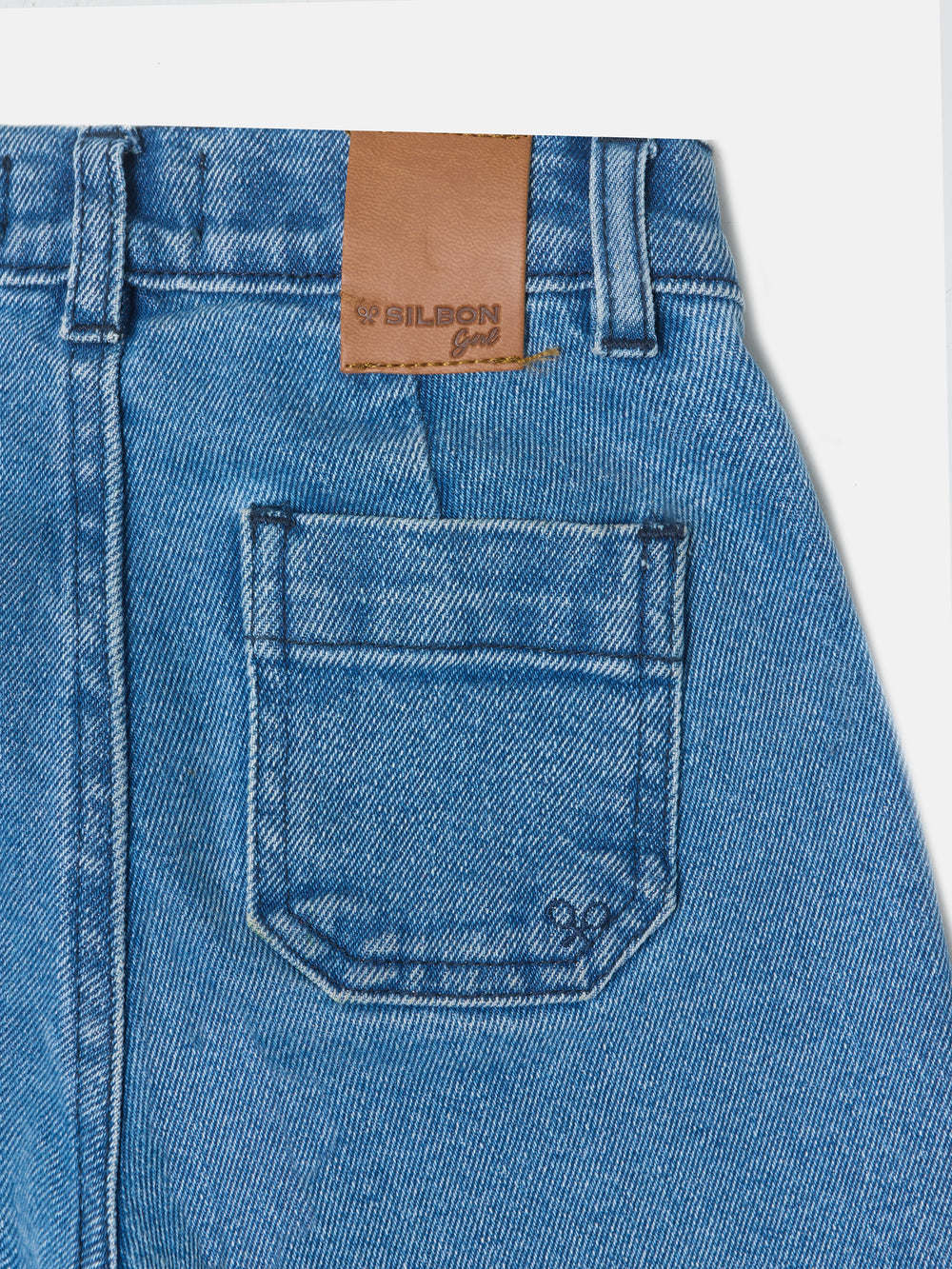 Pantalon girl bolsillos trenza denim