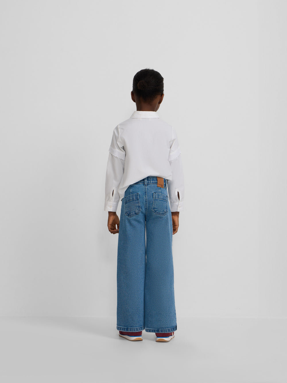 Pantalon girl bolsillos trenza denim