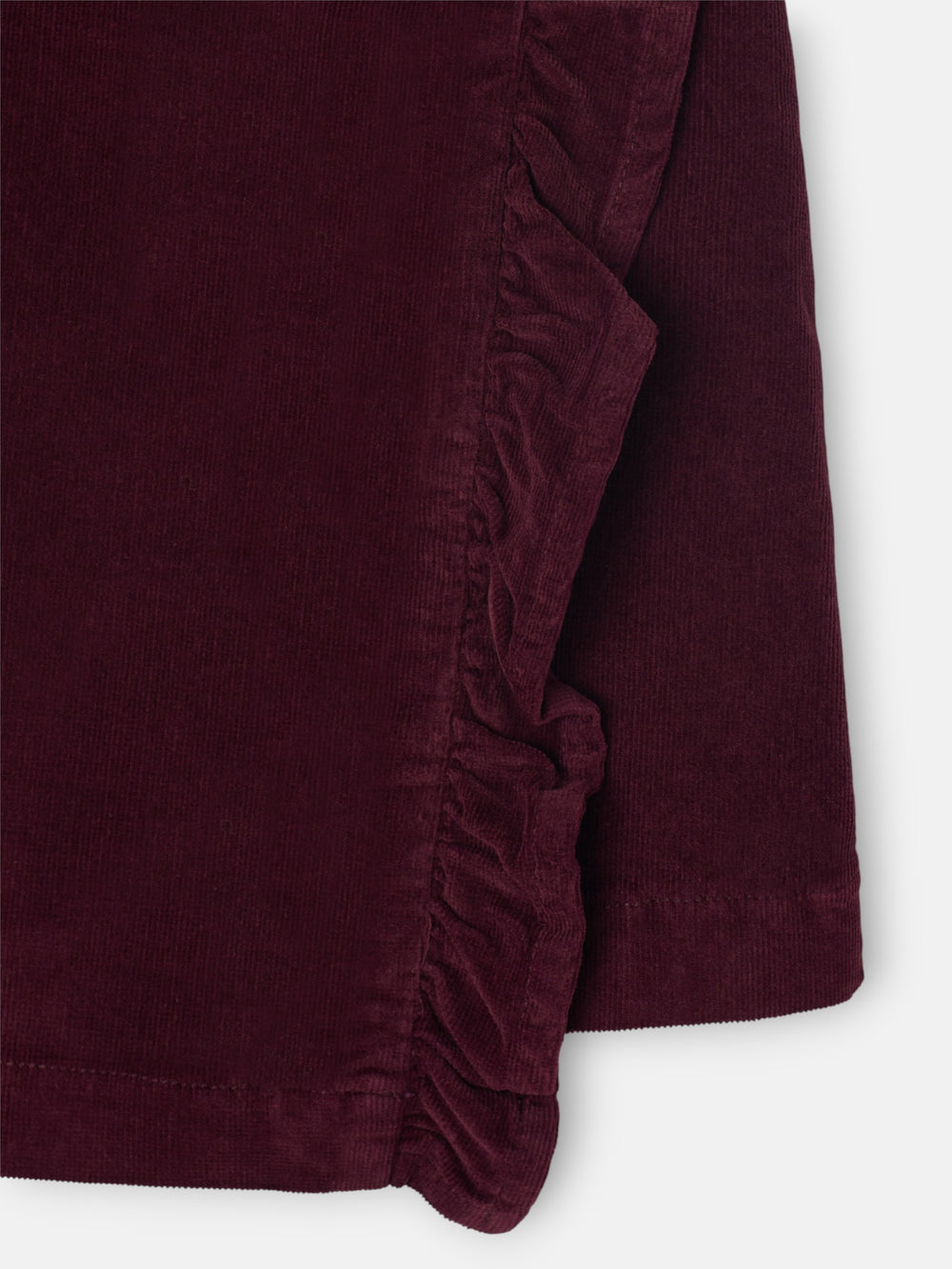 Falda girl volante pana granate