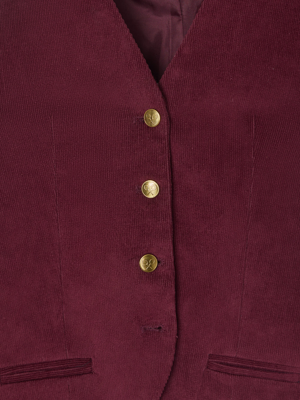 Classic burgundy corduroy girl's vest