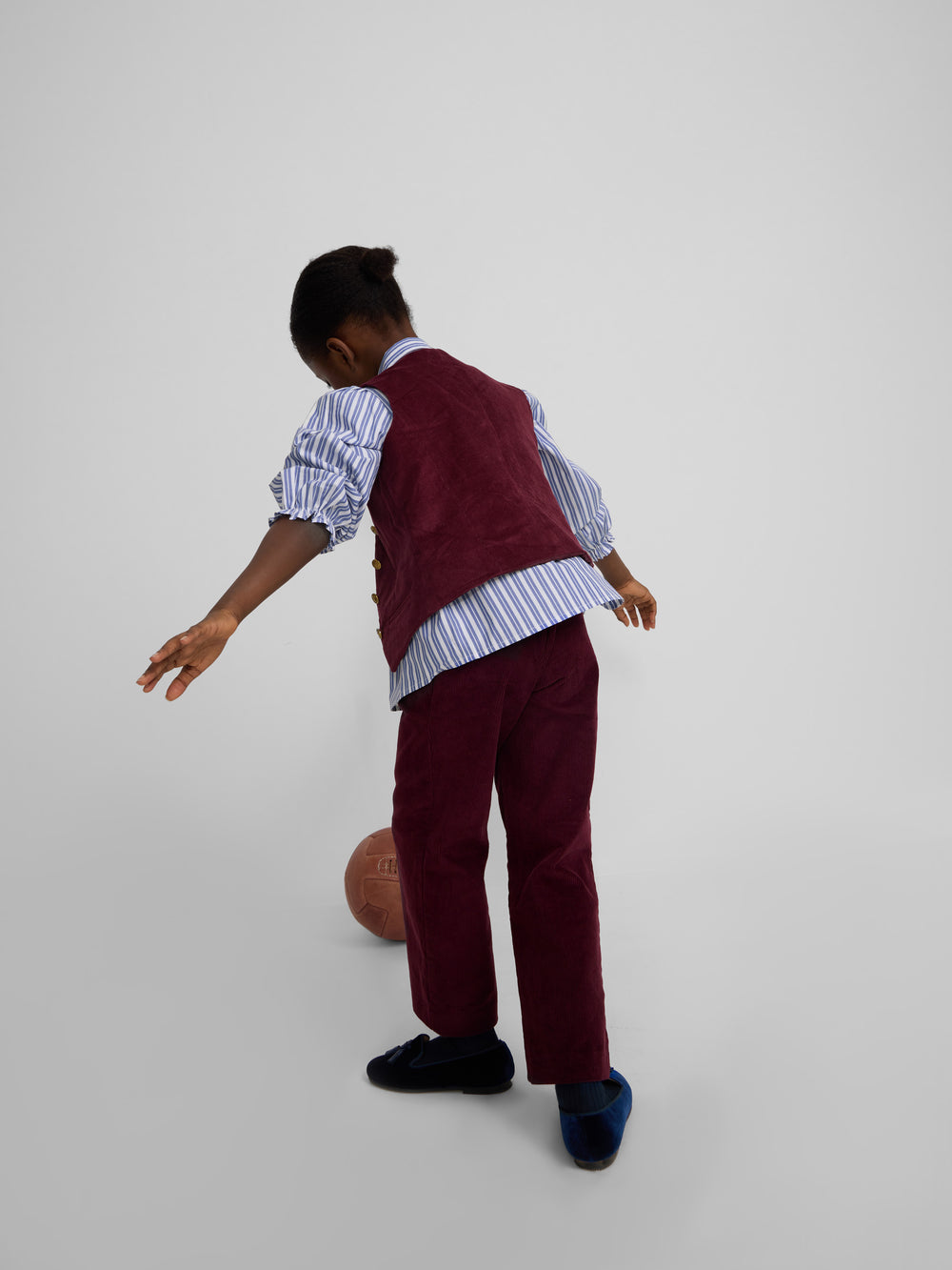 Classic burgundy corduroy girl's vest