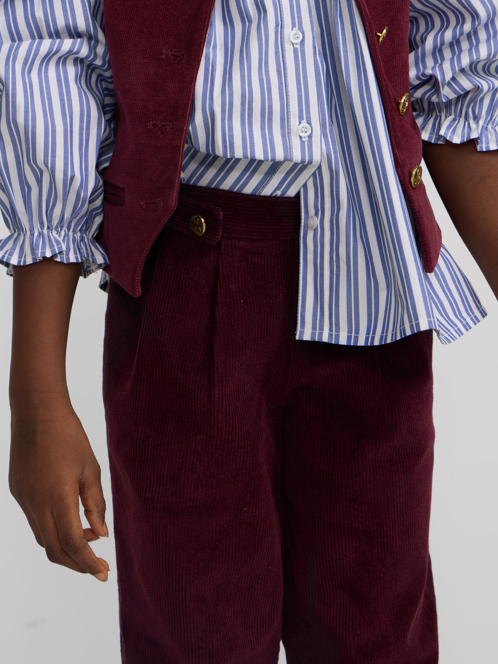 Pantalon girl pana burdeos