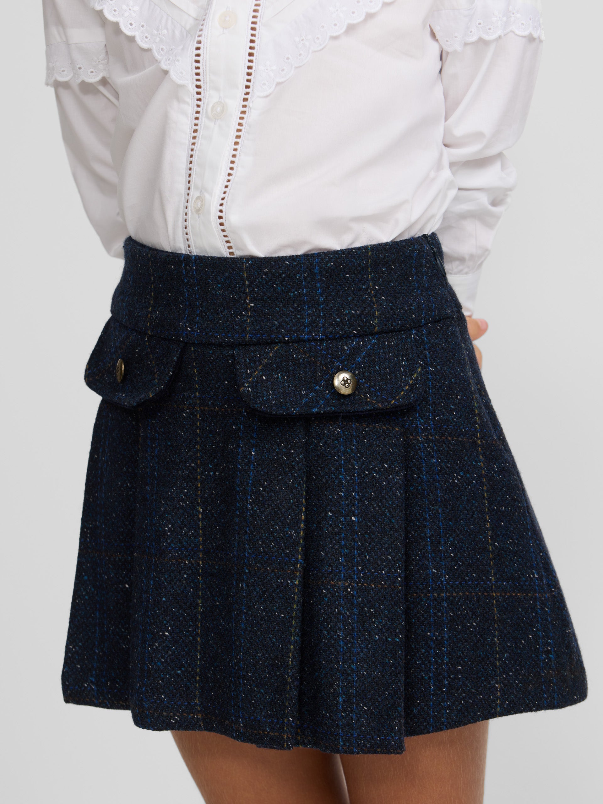 Falda girl cuadros azules