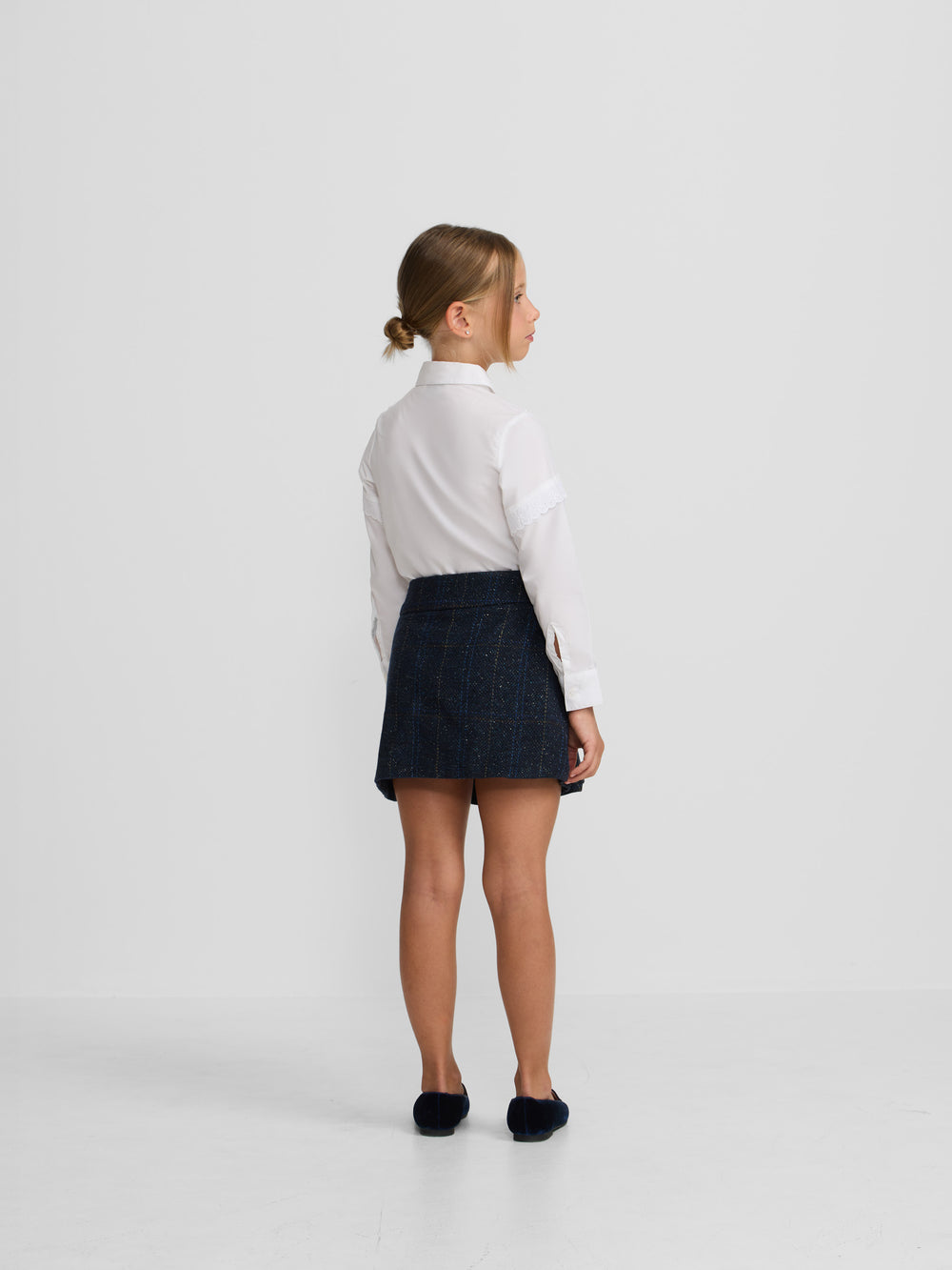 Falda girl cuadros azules