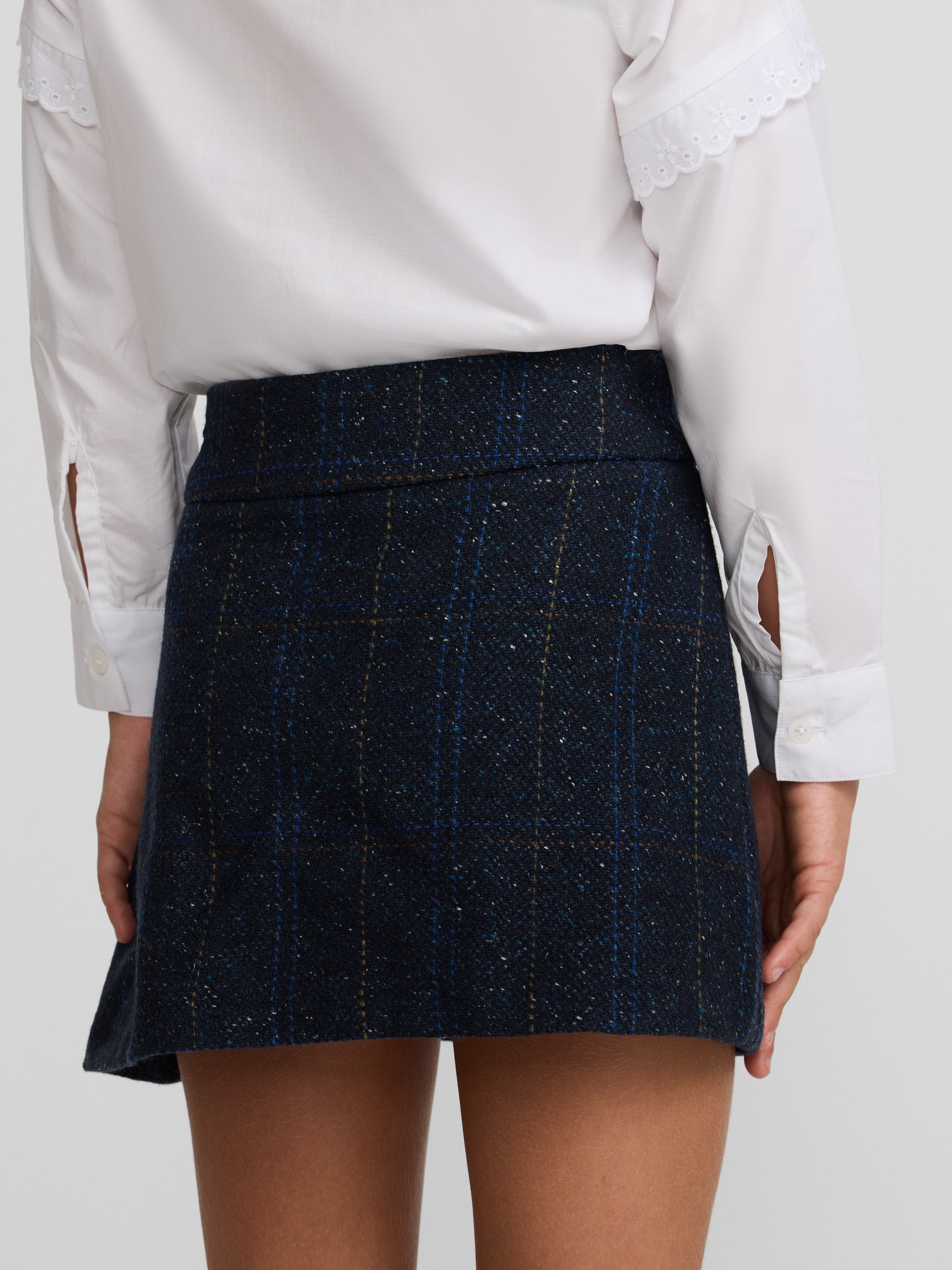 Falda girl cuadros azules