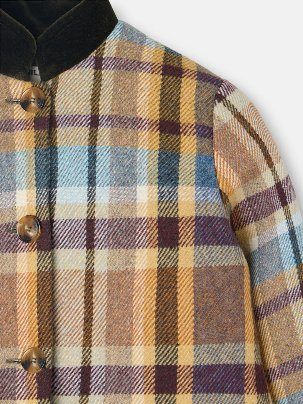 Abrigo girl cuadros marrones