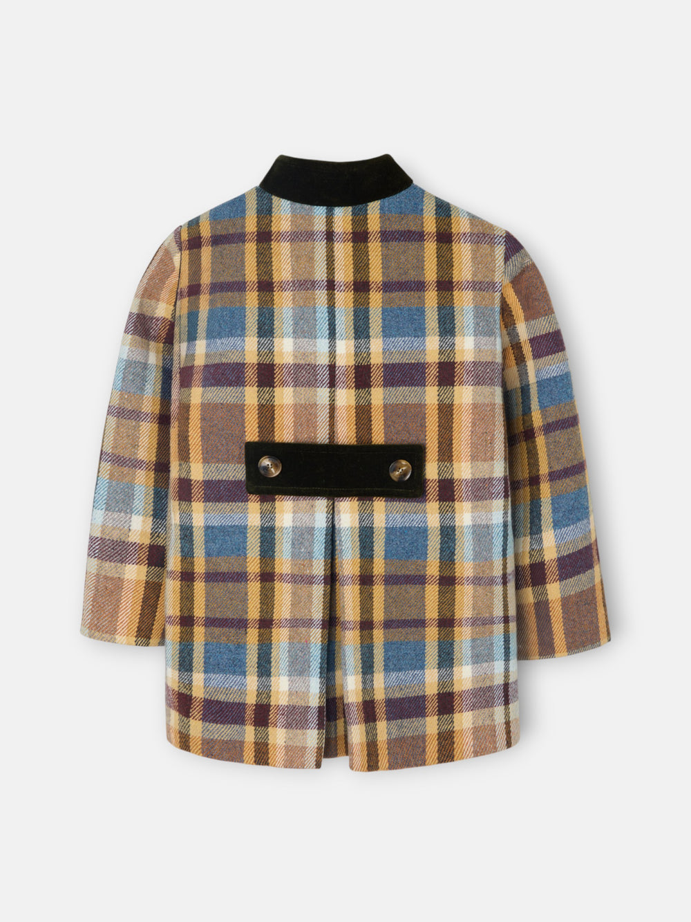 Abrigo girl cuadros marrones