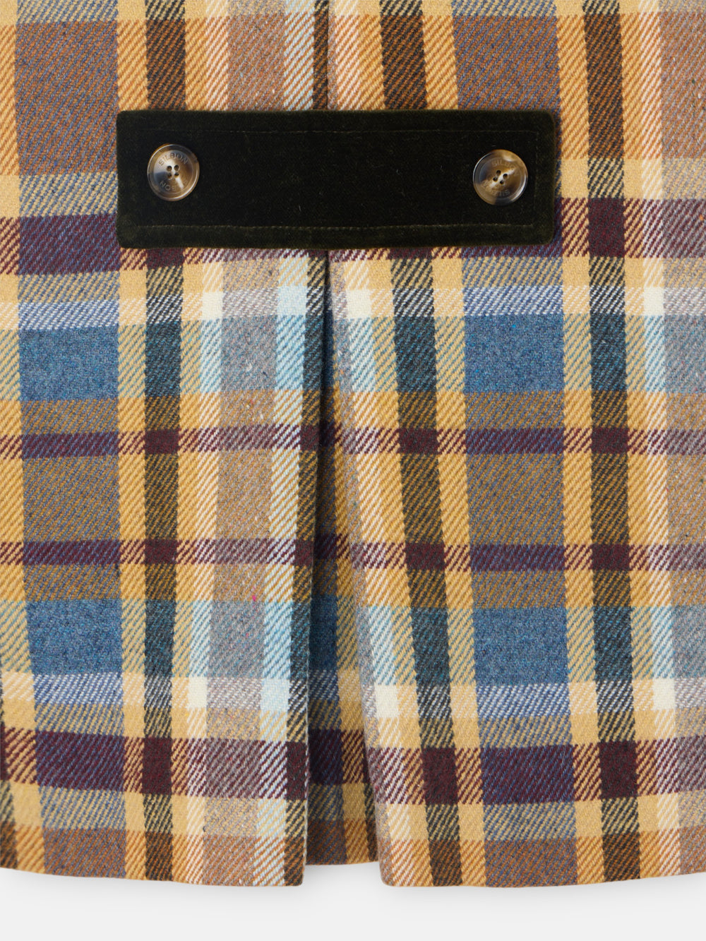 Abrigo girl cuadros marrones